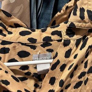 Chico's Animal Print Button-Up Shirt